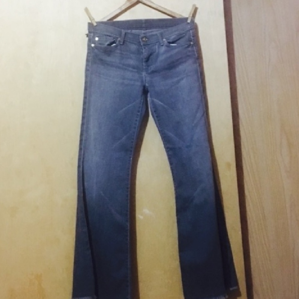 7 FOR ALL MANKIND SUPER FLARE GRAY SZ 29X31.5